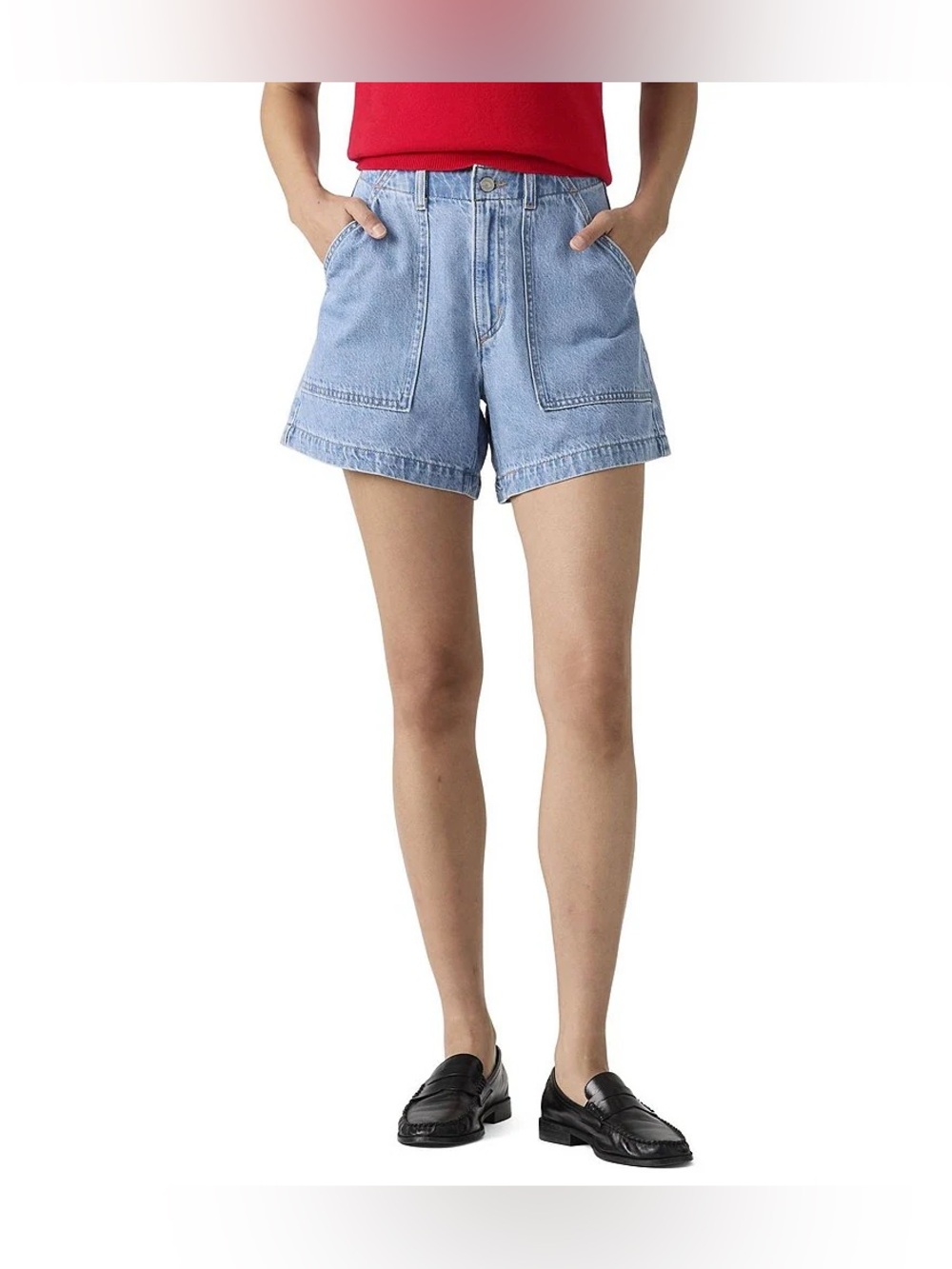 NEW NWT Levi's Women’s Cinch Mid-Thigh High Rise Denim Jean Shorts sz 25